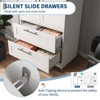 Wooden Armoire Wardrobe Closet with 2 Drawers, 70 "Tall Clothing Storage Cabinet with 2 Doors, Modern Bedroom Clothing Armoires with Hanging Rods - 4 of 4