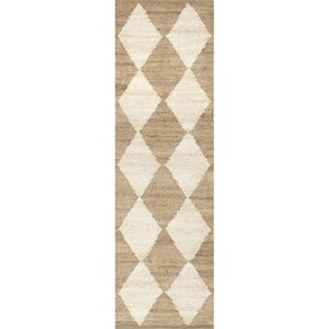 Nuloom Louie Diamond Checkerboard Jute Area Rug - 1 of 4