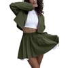 EXLURA Women's Business Casual Blazer Suit Sets and Pleated Mini Skirt 2 Piece Outfits Trendy Long Sleeve Y2K Clothes 2025 - 4 of 4