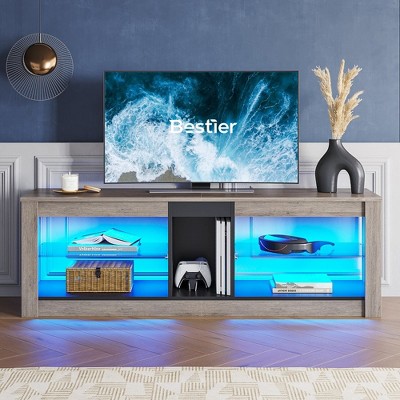 Bestier RGB TV Stand for TVs up to 60" with LED Lights Entertainment Center
