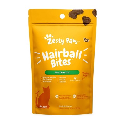 Zesty Paws Hairball Cat Bites - Bacon - 35ct