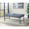 TiramisuBest Classic Cherry Wood Entryway Bench with Fabric Upholstered Seat, 1-Piece Dining Furniture, Traditional Style - 4 of 4
