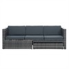 ELJGET 5-Piece Outdoor Patio Furniture Sets, Outdoor Wicker Sectional Sets with Storage Table, Cushions and Pillows for Garden, Balcony, Lawn - 4 of 4