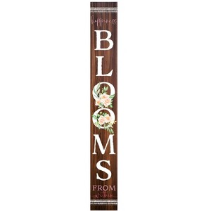 HomeRoots 72" Brown Solid Wood Blooms Porch Sign - 1 of 4