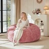 SEVOBAL Sofas Memory Foam Bean Bag Chair with Removable Flannel Cover for Relaxing in Living Room Bedroom, Pink, 42"*40"*20" - 3 of 4