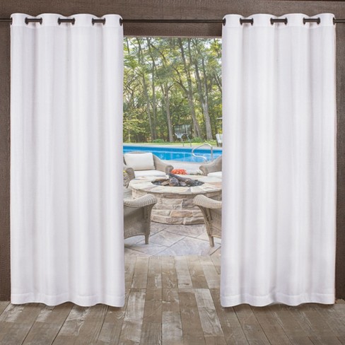 Exclusive Home Miami Semi-sheer Textured Indoor/outdoor Grommet Top ...