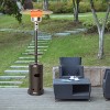 Tangkula Patio Rolling Steel Heater Freestanding Outdoor Propane Heater w/Table Suitable for Garden Wedding & Party - 2 of 4