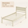 Infans Twin Size Wooden Platform Bed Frame with Headboard Mattress Foundation Natural - 2 of 4