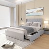 NicBex Full Upholstered Bed Frame with Button Tufted Wingback Headboard,Wood Platform Bed with 4 Storage Drawers,Easy Assembly,Light Gray - 2 of 4