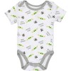 Seven Times Six Star Wars Infant Baby Snack Time Grogu Baby Yoda Onesie 3 Pack Grey - 4 of 4