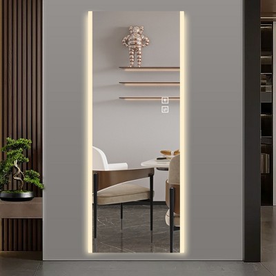 ALEXOUN 65 X 21inches Wall-Mounted Full Length Mirror,Frameless full-length mirror,Explosion-Proof Glass,for Bedroom,Living Room,Dressing Room