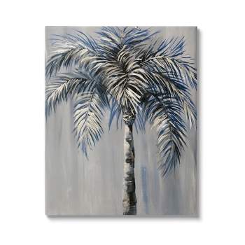 Stupell Industries Grey Palm Tree Painting Canvas Wall Art