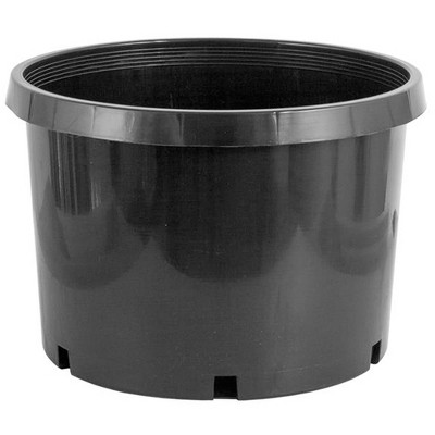 Black 10 Gallon Durable Plastic Garden Nursery Pots Set