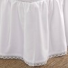 Laura Ashley Crochet Ruffle Tailored Bedskirt White - image 4 of 4