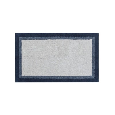 ChicFurnit Bath Rug and Mat Cotton Tufted Bathroom Mat with Quick Drying Feature for Bathroom, Gray, 45"*27"*0.5"