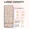 Jewelry Organizer Storage Roll with Hanger Metal Hooks Double, Necklaces, Rings on Closet, Wall, Door - 3 of 4