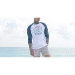 Mad Pelican Ombre Palm Shade Sun Kicker Raglan UV Long Sleeve T-Shirt - White