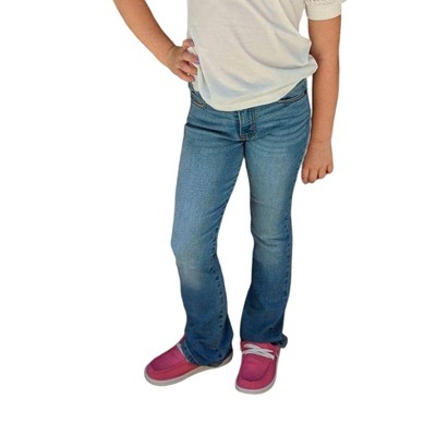 Girl's Mid Rise Bootcut Jeans - Lucky & Blessed