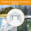 Heavy Duty Carport Canopy 13'x20' Outdoor Storage Shed with 4 Roll-Up Doors & Windows - All-Weather Tarp Portable Garage for Car, Green - 4 of 4
