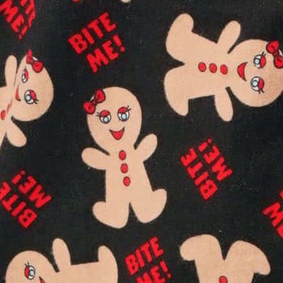 black - bite me gingerbread man