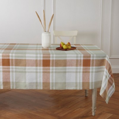 Solino Home Linen Plaid Tablecloth | Fall Harvest Plaid