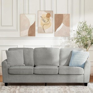 83 Inch Modern 3 Seater Sofa, Oversized Cloud Couch with Washable Detachable Covers, Comfy Chenille Upholstered Sofa for Living Room - 1 of 4