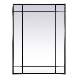 Elegant Lighting French Panel Wall Mirror 30x40 Inch In Black - 1 of 4