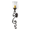 SPI Home Leaf and Scroll Wall Sconce – 21.5" Decorative Metal Candle Holder, Elegant Nature-Inspired Wall Art for Entry or Living Room - 2 of 3