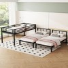 Lycvki Metal Triple Bunk Bed with Safety Guardrails, Noise Reduced - 2 of 4