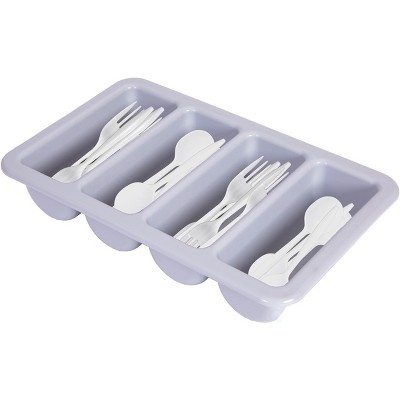 Basicwise 4-Compartment Commercial Cutlery Holder