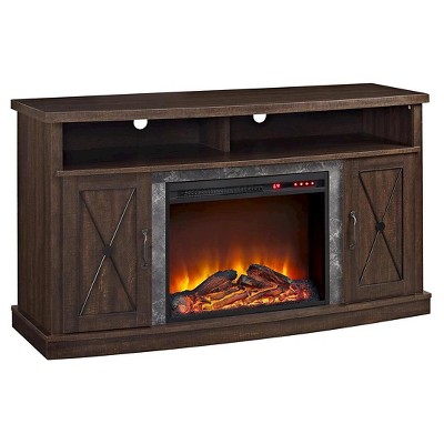 60" Fairmount Electric Fireplace TV Stand Espresso - Room & Joy