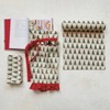 Storied Home Stonewashed Cotton Napkins with Christmas Tree Print, Natural, Green and Red, Set of 4 - 3 of 4