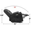 Large Chenille Power Lift Recliner Chair with Massage and Heat for Elderly, Dual USB (A & C) Ports and 2 Steel Cup Holders - 4 of 4