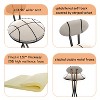 Lyngins Round S-shaped Bar Stools Set of 2,Upholstered Counter Height Barstools with Footrest,Dining Chairs for Kitchen Island,Living Room - 4 of 4