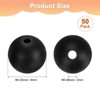 Unique Bargains Round Loose Rubber Beads Craft Smooth Ball Small Hole for DIY Crafts 50 Pcs - 3 of 4