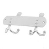 Unique Bargains Stainless Steel 2 Hooks Door Wall Mounted Towel Hooks and Hangers Silver Tone 1 Pc - 3 of 4