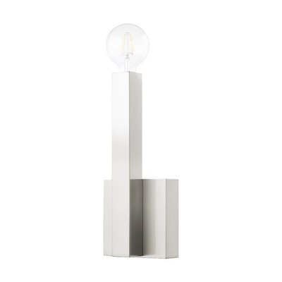Sleek Minimalist Brushed Nickel 1-Light Wall Sconce