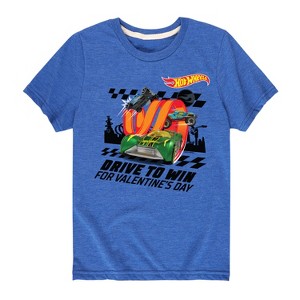 Boys' - Hot Wheels - Valentine's Drive to Win Short Sleeve Graphic T-Shirt - 1 of 4