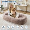 67.7"Pet & Human Nest Bed with Raised Headrest，Suitable for daily relaxation and entertainment，living rooms and bedrooms - 3 of 4