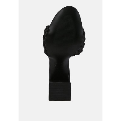 Lust Look Braided Satin Block Sandals - image 5