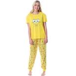 Nickelodeon SpongeBob SquarePants Womens' Faces 2 Piece Jogger Pajama Set Yellow