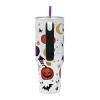 Halloween Scary Icons 40 Oz White Stainless Steel Tumbler with Handle - image 3 of 4