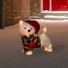 Northlight 3D Lighted Santa Dog Outdoor Christmas Decoration - 13" - Clear Lights - 2 of 4