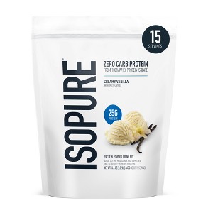 Isopure Low Carb Protein Powder 25g Whey Isolate Protein - Creamy Vanilla - 15 Servings - 16oz - 1 of 4