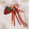 Anna-Kaci Strawberry Charm Keychain with Faux Leather Straps and Gold-Tone Details - Red - 4 of 4