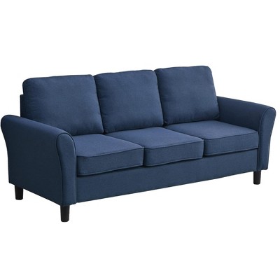 Linen Sofa Modern Couch Comfy Loveseat for Living Room, Office, Bedroom