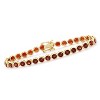 Designs By Gioelli 14K Gold Over Sterling Silver Garnet Tennis Bracelet - 3 of 3