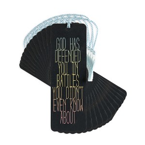 Dicksons Defended You in Battles Black 6 x 2 Inch Keepsake Tassels Bookmarks Pack of 12 - 1 of 4