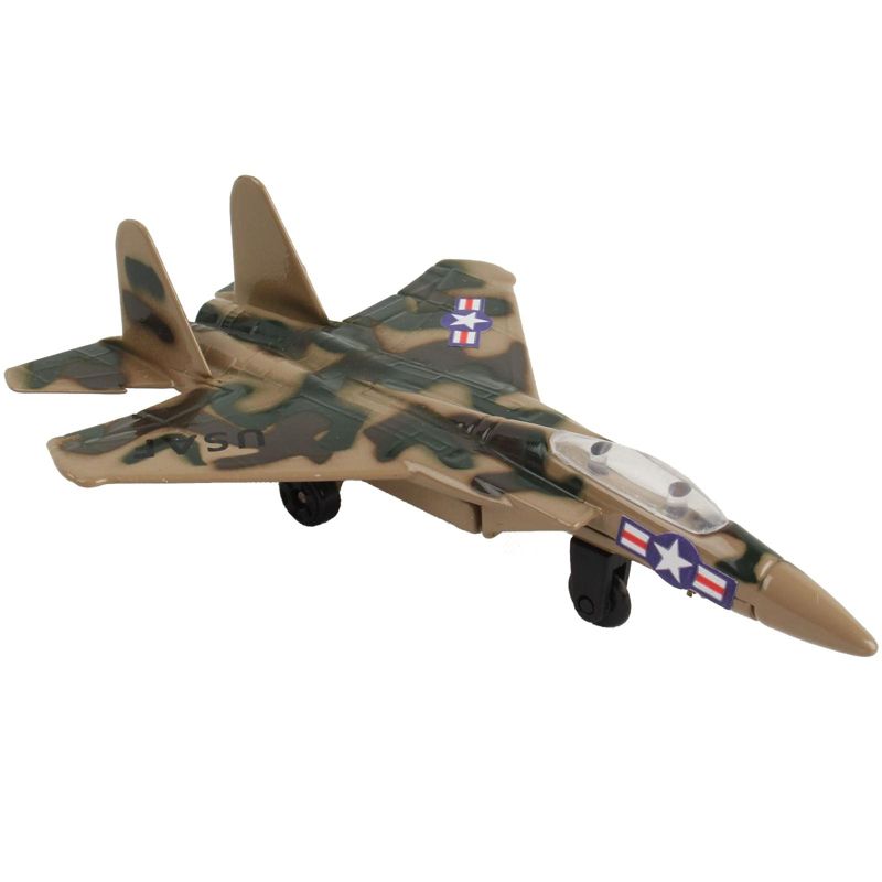 McDonnell Douglas F-15 Eagle Fighter Aircraft Desert Camouflage "US Air Force" w/Runway Diecast Model Airplane by Runway24, 2 of 4