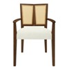 PexFix 2Pcs Modern Upholstered Fabric Armchairs Dining Chairs Rattan Back Dining Room Chairs Accent Kitchen Chairs with Solid Wood Legs Walnut - 4 of 4